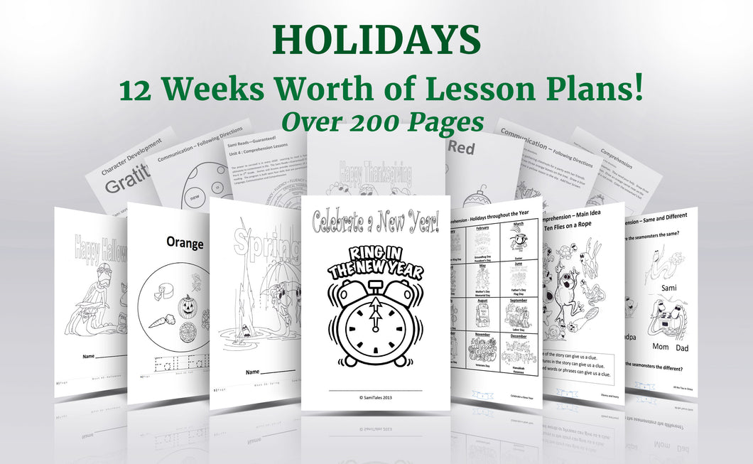 Holidays / Preschool (age 18 months to 4 years) - Digital Download