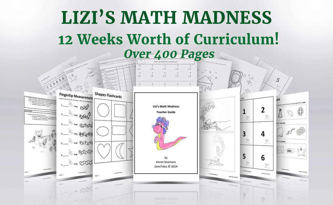 Lizi’s Math Madness (age 4 to 7 years old) - Digital Download